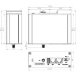 Zeichnung des ICR-2701 LAN Industrie Router von Advantech