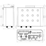 Zeichnung des ICR-2734P kompakter 4G LTE Industrie Router von Advantech