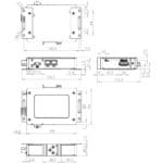Zeichnung des ICR-3201 industriellen IoT LAN Routers von Advantech