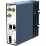 Merlin-3103-T2G-QFR-G-DCi0936 kompakter LTE CAT 4 Router von Westermo von der Seite